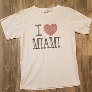 Alvins Island I Heart Miami Rhinestone T-Shirt